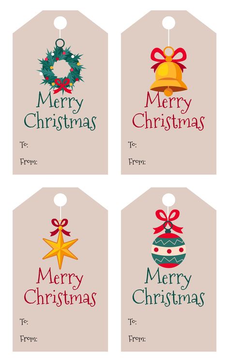 Cute Christmas Gift Tags, Merry Christmas Tags Printable Free, Merry Christmas Tags Printable, Free Printable Christmas Labels, Merry Christmas Printable Tags, Christmas Labels Template, Unique Gift Wrapping Christmas, Free Christmas Labels, Christmas Stickers Printable