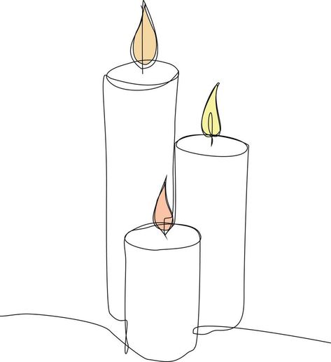 Candle Line Art, Christmas Outline, Aroma Candles, Arte Aesthetic, One Line Art, Aroma Candle, Continuous Line Drawing, Pursuit Of Happiness, Easy Art