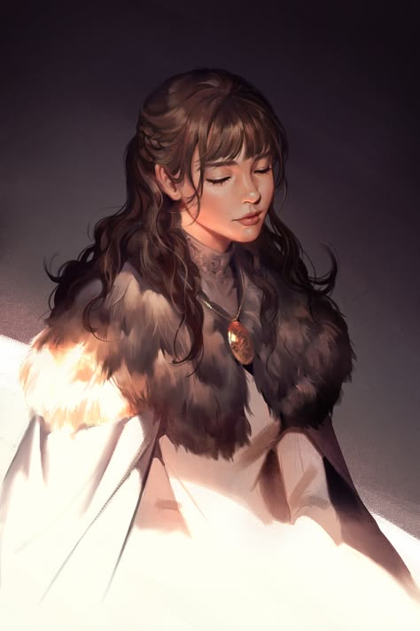 ArtStation - Fur coat, Sora Kim Female Character Inspiration Art, Female Fighter Character Design, Royalty Character Design, Character Design Inspiration Female, Character Art Female Brunette, Dnd Character Design Female, Dnd Female Character, Flame Character, Mage Character