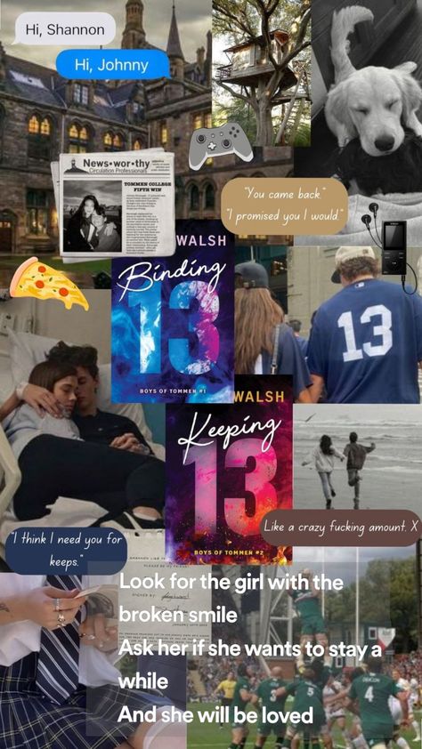 #binding 13 #chloewalsh Tommen College Aesthetic, Tommen Boys Series, The Tommen Boys, Shannon And Johnny Binding 13, Binding 13 Johnny And Shannon, Binding And Keeping 13 Aesthetic, Johnny And Shannon Keeping 13, The Boys Of Tommen, Boys Of Tommen Books