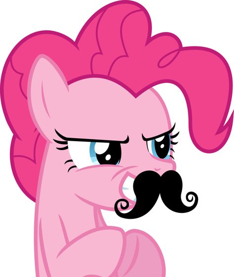 Pinkie Pie, with a mustache. Pinkie Pie Smile, Pinkie Pie Pfp, Mlp Pinkie Pie, Pink Pie, My Little Pony Wallpaper, My Lil Pony, Cute Flower Wallpapers, My Little Pony Pictures, Pinkie Pie