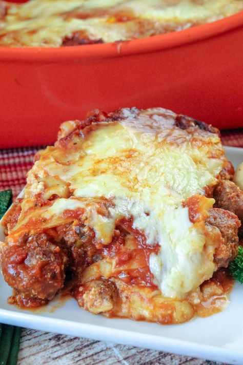 Small Meatballs, Meatball Lasagna, Lasagna With Ricotta, Italian Bread Crumbs, Lasagna Recipe With Ricotta, Meatloaf Meatballs, Lasagna Casserole, Meatball Casserole, Chicken Tortillas Soups Recipe