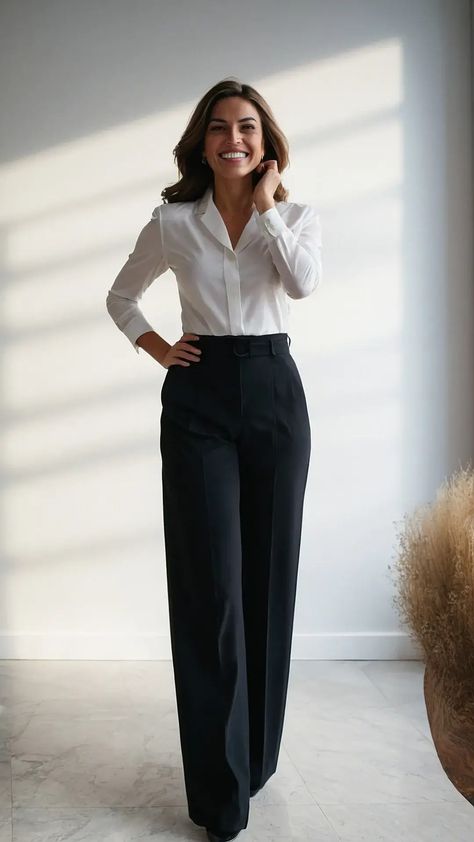 Unleashing Boss Vibes: 15 Business Woman Outfit Ideas for Every Occasion - TecArticles Women’s Business Clothing, Business Owner Outfit, Management Outfits For Women, Women’s Business Professional, Hot Corporate Outfits, Womens Slacks Outfits Business, Business Outfit Woman, Women’s Work Wear, Business Student Outfits