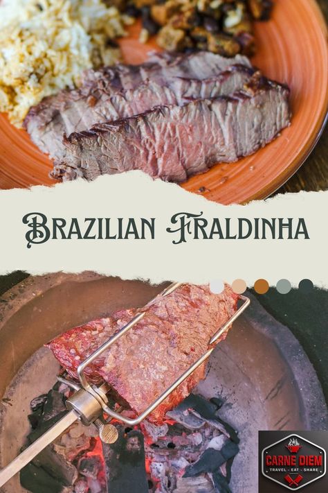 This grilled fraldinha recipe uses the lesser known flap meat or bavette steak to make this churrasco favorite at home. Grilled over high heat or on a rotisserie, the churrasco "flank steak" is super easy to make and packed with flavor. Churrasco Steak, Flap Meat, Bavette Steak, Rotisserie Recipes, Flap Steak, Bbq Rotisserie, Healthy Italian Recipes, Brazilian Steakhouse, Healthy Mexican Recipes