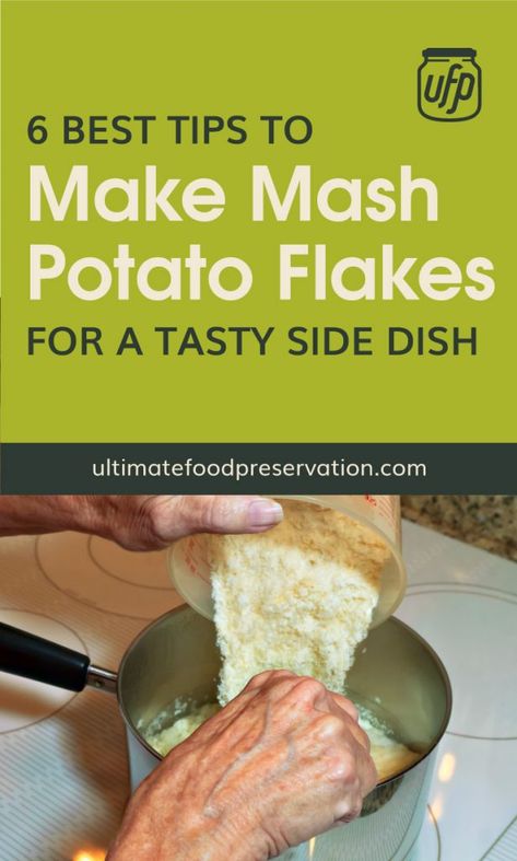 Dehydrating Potatoes, Mashed Potato Flakes, Dehydrated Potato Flakes, Dehydrate Potatoes, Flake Recipes, Foods At Home, Food Shelf Life, Food Dehydration, Quick Side Dish