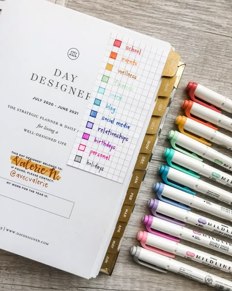 Color Coding Planner, Day Designer Planner, Zebra Mildliner, Planner Tips, Poster Anime, Day Designer, Passion Planner, Monthly Goals, Work Planner