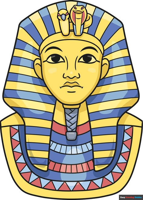 How to Draw King Tut Featured Image Ancient Art Drawing, Ancient Egyptian Art Drawing, Egyptian Pharaoh Art, King Tut Drawing, Egyptian Crafts For Kids, Ancient Egypt Drawing, King Tut Tattoo, Egyptian Art Drawing, Egypt Drawing