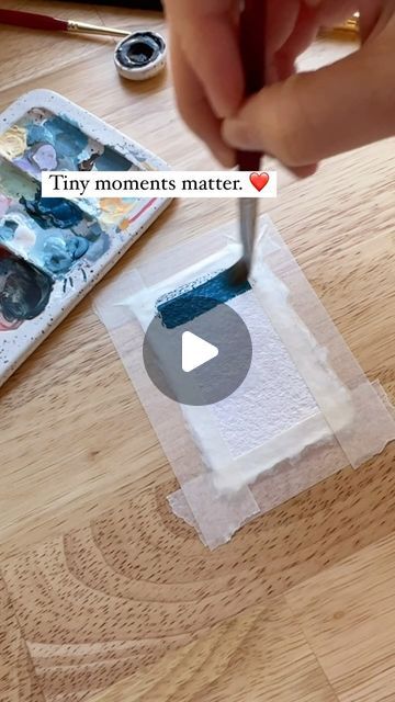 Watercolor Squares Painting, Things To Paint For Your Grandma, Watercolor One Color, Best Watercolor Paintings, Diy Watercolor Painting Ideas, Small Watercolor Art, Easy Watercolor Paintings For Beginners Tutorials, Small Watercolor Ideas, Mini Watercolour Painting