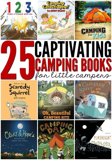 Whether you're planning a camping trip with the kids or just putting together a preschool camping theme, these camping books for kids are the perfect way to kick off your Summer adventure! Camping Week, Scaredy Squirrel, Camping Preschool, Preschool Camping, Camping Theme Preschool, Classroom Camping, Storytime Themes, Camping Crafts For Kids, Camp Read