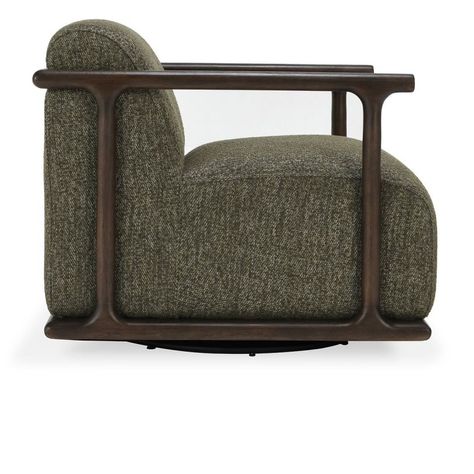 Olive Green Fabric, Chic Chair, Green Armchair, Hardwood Tile, Swivel Accent Chair, Entertainment Furniture, Home Theater Seating, Boucle Fabric, Classic Home