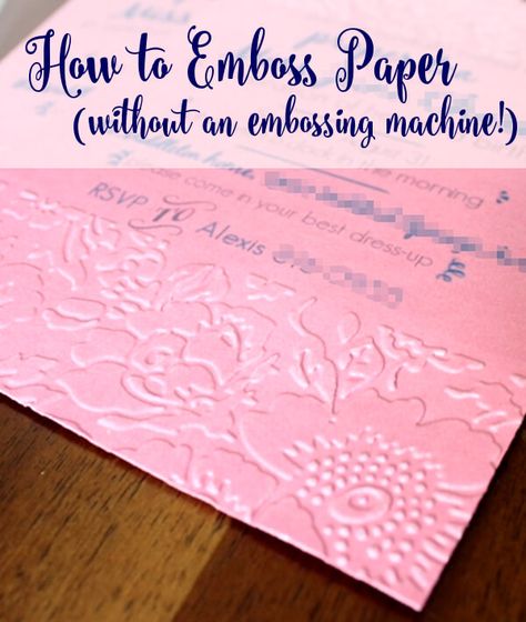 Embossing On Watercolor Paper, How To Use Embossing Folders, Diy Paper Embossing, How To Emboss Cards, Dry Embossing Techniques, Diy Embossing Stamp, How To Emboss, How To Emboss Paper, How To Emboss With Dies