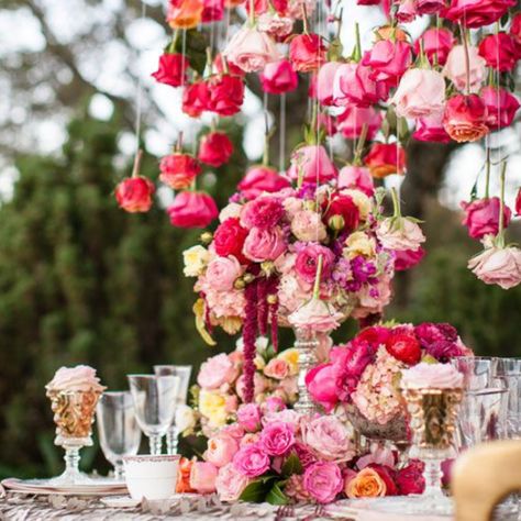 Dramatic and gorgeous design by @amyburkedesigns using Classic! #floraldesign #eventrentals #partyplanning #tabletopdesign #eventplanning #eventprofs #weddingday #weddinginspiration Lush Wedding, Wedding Backyard Reception, Diy Wedding Reception, Flowers Hanging, Floral Chandelier, Party Deco, Party Photography, Hanging Flowers, Floral Inspiration