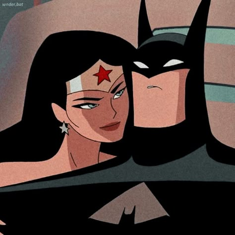 𝘄𝗼𝗻𝗱𝗲𝗿 𝘄𝗼𝗺𝗮𝗻 𝗮𝗻𝗱 𝗯𝗮𝘁𝗺𝗮𝗻 ♡ Wonder Women And Batman, Wonder Woman Profile Picture, Wonder Woman Justice League Cartoon, Cat Woman And Batman, Wonder Woman Aesthetic, Wonder Woman Wallpaper, Wonder Woman Cartoon, Lovers Quarrel, Wonder Woman And Batman