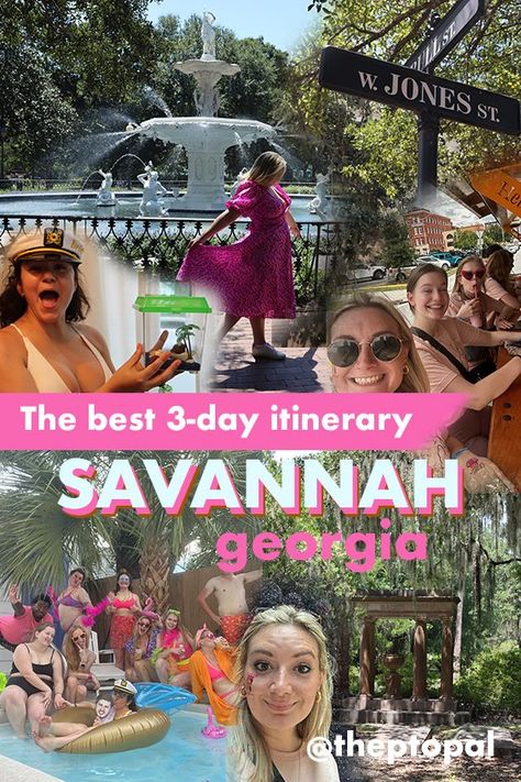 Explore the perfect bachelorette getaway with our Savannah Splendors itinerary on Pinterest! 🍑💍 From historic charm to lively nights out, plan your Southern-inspired celebration. #SavannahBachelorette #SouthernElegance #TravelPlanning Savannah Georgia Things To Do Couples, Savannah Georgia Weekend Trip, Fun Things To Do In Savannah Georgia, Tybee Island Georgia Bachelorette, Savannah Georgia Bachelorette Itinerary, Bachelorette Trip Savannah Ga, Savannah Ga Bachelorette Party Theme, Girls Trip Savannah Georgia, Bachelorette In Savannah Ga