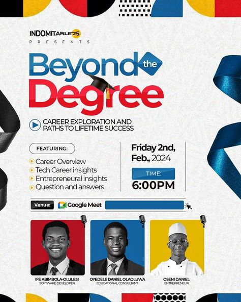 Beyond the Degree webinar design Webinar Poster Design Ideas, Webinar Design Inspiration, Seminar Poster Design, Webinar Flyer Design, Webinar Poster Design, Webinar Flyer, Seminar Flyer, Webinar Poster, Webinar Design