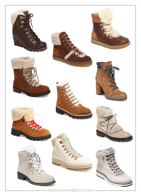 Winter Boots Nordstrom, Everyday Snow Boots, Business Winter Boots, Teen Winter Boots 2022, Chic Winter Boots, Cute Cozy Boots, Lace Up Winter Boots Outfit, Womens Snow Boots 2022, Womens Leather Lace Up Boots