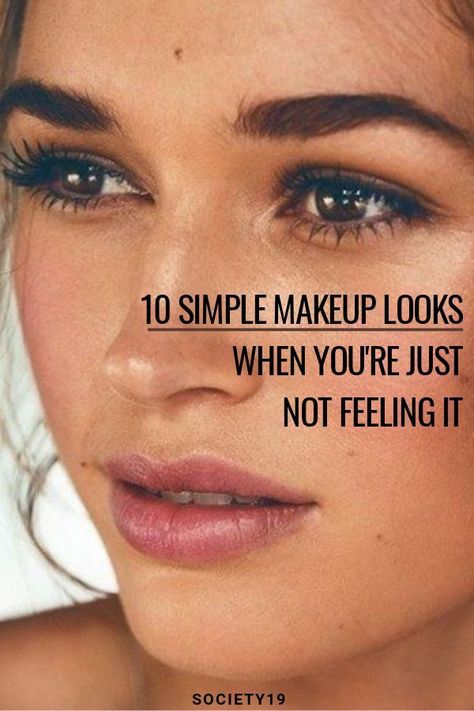 10 Simple Makeup Looks When You're Just Not Feeling It - Society19 Just Mascara Makeup Look, 90s Makeup Products, Face Makeup Routine, Jaclyn Hill Makeup, Natural Eye Makeup Tutorial, Makeup Starter Kit, Morning Makeup, Makeup Tutorial Foundation, 90s Makeup