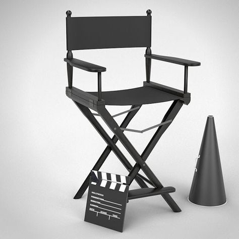 Directors Chair Aesthetic, Director Chair Aesthetic, Movie Theater Chairs, Industrial Coffee Shop, Directors Chairs, Cinema Chairs, Dj Room, Director Chair, Director's Chair