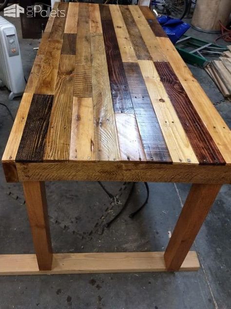 Pallet Dining Room Table, Pallet Furniture Table, Pallet Desk, Pallet Dining Table, Wooden Kitchen Table, Pallet Tables, Eating Table, Pallet Bench, 1001 Pallets