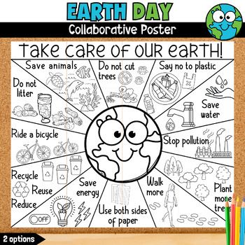 Work together to create a beautiful and informative poster about our amazing planet! This collaborative activity is perfect for classrooms, after-school groups, or even at home.This interactive project allows children to contribute to a beautiful piece of art while learning about ways to protect our planet.The poster is divided into sections, so each child can work on their own section. Once the poster is complete, hang it up in your home, classroom or hallway.It includes :16 poster piecesEach piece mesure 8.5" x 10.2" fits on a regular 8.5" x 11"A finished image of the posterThe final poster is 34" x 42"Grid referenceThis collaboration poster offers two options:Pre-Filled Advice for a Quick and Easy ProjectBlank Boxes for Creativity and PersonalizationWhere, when, why to use this collabor How To Protect Environment, Our Earth Activities, Earth Activities For Kids, Earth Day Project, Collaboration Poster, Informative Poster, Environment Activities, Fitness Posters, Earth Day Drawing