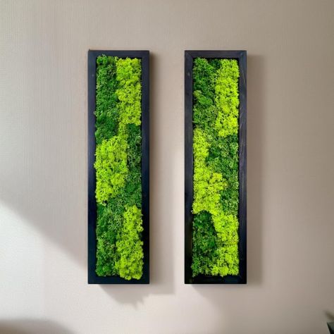 PRICES MAY VARY. Real Moss Coating: Our wall art is meticulously crafted with real moss, bringing the natural beauty of the outdoors into your home. Low Maintenance: No upkeep required! With the natural allure of live plants, this wall art revitalizes your space without the hassle of maintenance. Ecological and Nature-Friendly: Crafted with sustainable materials, this wall art provides an eco-friendly option while enhancing your room with a touch of natural greenery. Contemporary Design: The mos Home Green Decor, Office Decor Greenery, Diy Moss Wall Art, Spackle Wall Art, Moss Pattern, Wall Decor Living Room Modern, Pattern Wall Art, Green Wall Decor, Minimalist House