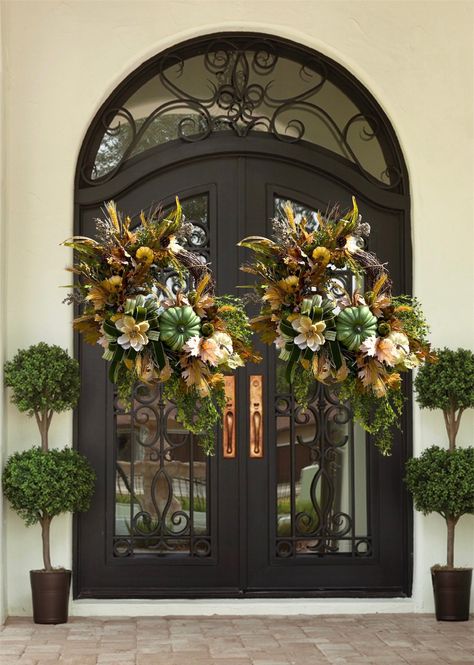 Double door wreath ideas