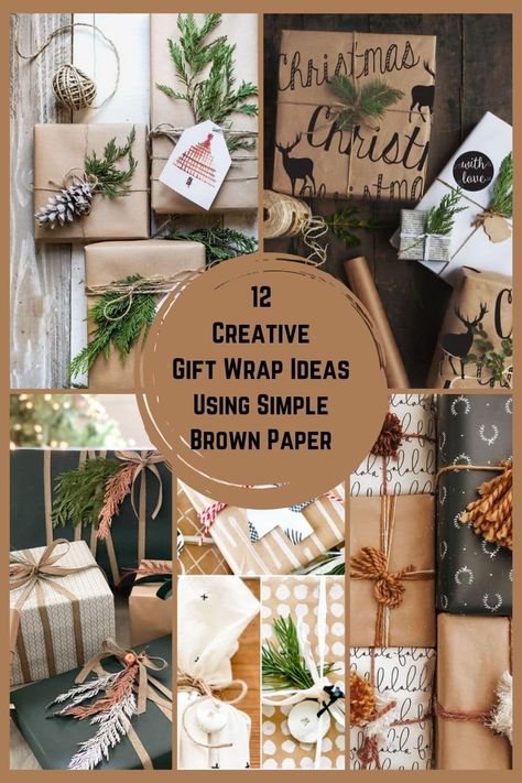 12 Creative Gift Wrap Ideas Using Simple Brown Paper - Cindy Hattersley Design Gift Packing Ideas, Pretty Christmas Cards, Creative Corporate Gifts, Rustic Gift Wrapping, Cute Gift Wrapping Ideas, Craft Paper Wrapping, Cindy Hattersley, Brown Paper Wrapping, Gift Wrap Ideas