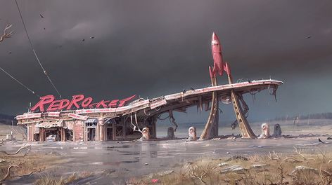 Fallout 4 Background, Fallout 4 Concept Art, Fallout 4 Wallpapers, Fallout Wallpaper, Fallout Rpg, Fallout Concept Art, Red Rocket, Sole Survivor, Fallout Game