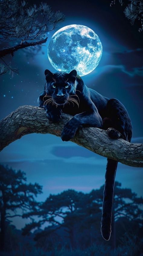 Fantasy Animal Art, Black Panther Cat, Panther Pictures, Tato Flash, Panther Cat, Wild Animal Wallpaper, Panther Art, Jungle Scene, Scary Animals