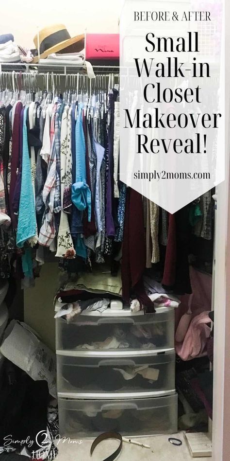 Small Walkin Closet, Ideas For A Bedroom, Ikea Bookcases, Ikea Closet Hack, Diy Walk In Closet, Ikea Closet Organizer, Ceiling Remodel, Organizing Walk In Closet, Closet Makeover Diy