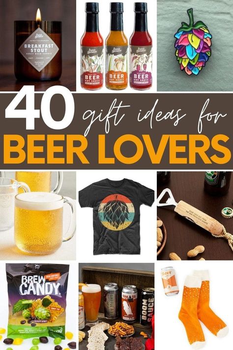 Pour yourself a pint and shop our list of creative gifts for beer lovers! The hop-heads on your Christmas list will love these unique gifts. Cheers! Beer Gifts Men, Beer Gifts For Men, Beer Present Ideas, Beer Related Gifts, Beer Gift Basket, Christmas Gifts For Beer Lovers, Beer Gift Ideas, Beer Lover Gifts, Beer Christmas Gifts