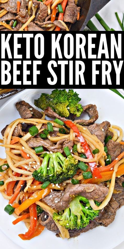 Paleo Beef Stir Fry, Keto Stir Fry Beef, Keto Beef Stir Fry Recipes, Keto Beef And Broccoli Stir Fry, Spicy Keto Recipes, Keto Steak Stir Fry, Low Carb Stir Fry Recipes, Low Carb Korean Recipes, Keto Korean Recipes