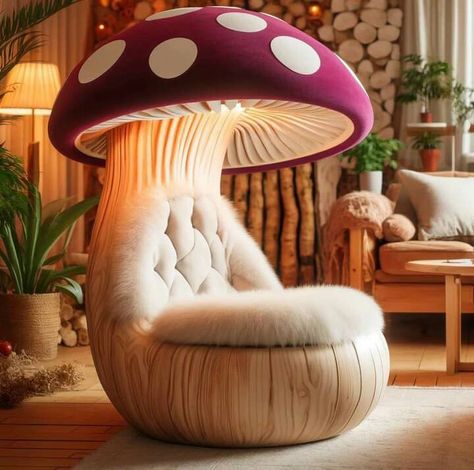 Mushroom Chair, Mushroom Stool, Dopamine Decor, House Deco, Funky Furniture, Dream Bedroom, Set Design, Interior Decor, Room Ideas