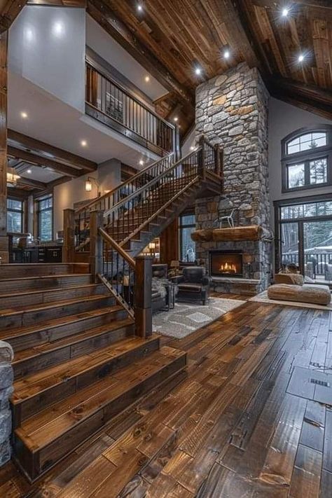 Bloxburg Inspiration, Dream House Pictures, Montana Cabin, Log Houses, Barn House Design, Barn Style House Plans, Farm Lifestyle, Dream Life House, Barn Style House