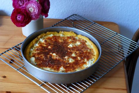 Maria Speck's Artichoke Tart with Polenta Crust Artichoke Tart, Polenta Crust, Goat Cheese Tart, Blow Torch, Cheese Tart, Nut Recipes, Food Fruit, Things To Eat, Polenta