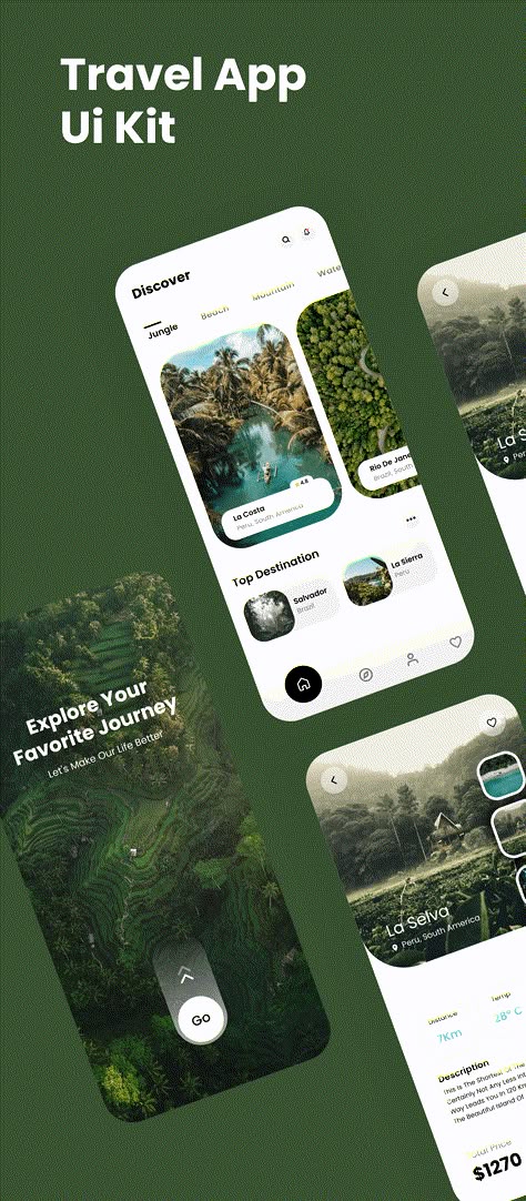 Travel Ui Design Mobile App, Hotel App Design, Travel Apps Design, Travel App Ui Design, Modern App Design, To Do List App, Hiking App, Travel App Design, Minimal App Design