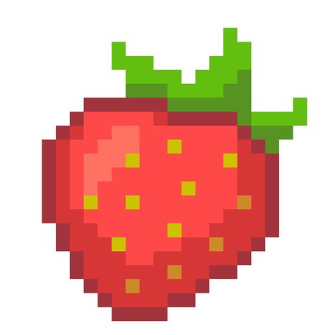 Strawberry Minecraft, 2d Platformer, Easy Christmas Tree, Hamma Beads Ideas, Art Guide, Painting Stuff, Iphone Home Screen Layout, Home Screen Layout, Pix Art