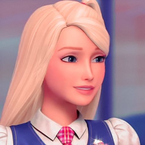 Blair willows icon from Barbie Princess Charm school (2011) Aesthetic Barbie Pfp, Princess Charm School, Semi Realism, Barbie Cartoon, Barbie Images, Princess Wallpaper, Fotografi Vintage, Childhood Movies, Im A Barbie Girl