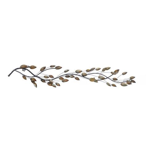 Grayson Lane Leaf Wall Decor Metal Wall Art 11-in x 61-in Brown in the Wall Art department at Lowes.com Leaf Wall Decor, Tree Branch Wall Decor, Metal Wall Panel, Tree Branch Wall, Botanical Wall Decor, Vine Wall, Iron Wall Decor, Leaf Wall, Nails And Screws