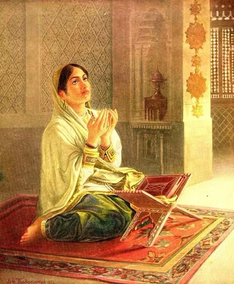 Circle of Influence Woman Praying Images, Praying Images, Woman Praying, Pakistani Art, Islamic Civilization, Punjabi Culture, South Asian Art, Cultural Architecture, Islamic Paintings