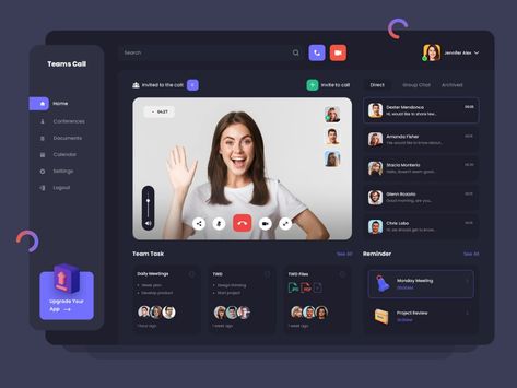 Video Conference Dashboard Design by CMARIX TechnoLabs on Dribbble Conference Website, Google Site Templates, Magazine Design Cover, Landing Page Inspiration, Ux Inspiration, Instagram Username Ideas, Portfolio Design Layout, Ui Design Website, Conference Design