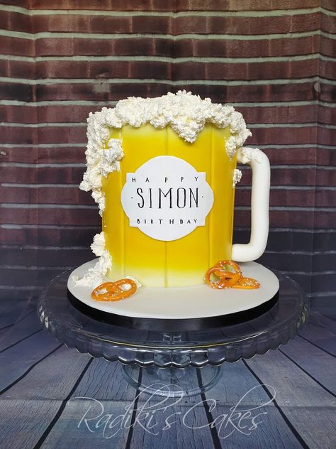 Beer Stein Cake, Beer Mug Cake, Cake For Husband, Beer Cake, Fathers Day Cake, Cake Central, Cake Logo, Cake Delivery, Novelty Cakes