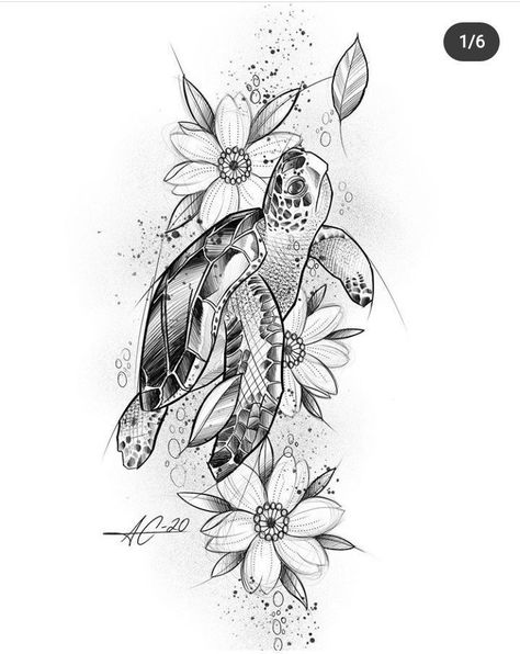 Tropisches Tattoo, Thigh Piece Tattoos, Ocean Sleeve Tattoos, Tato Maori, Arm Sleeve Tattoos For Women, Turtle Tattoo Designs, Hip Thigh Tattoos, Hip Tattoos Women, Ocean Tattoos