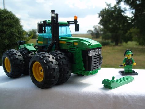 Lego Farm, Lego Tractor, Lego Auto, Lego Machines, Lego Truck, City Vehicles, Lego Vehicles, John Deere Tractor, Lego Construction