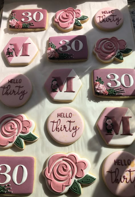 30th Bday Cookies Women, 30th Birthday Royal Icing Cookies, Classy Birthday Cookies, 30th Cookies Birthday For Women, 60 Birthday Cookies Decorated, 50th Cookies Birthday For Women, Happy Birthday Cookies Decorated Women, 60th Birthday Cookies Mom, 30 Birthday Cookies For Women