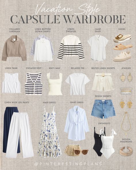 what to pack for warm weather resort destination vacation 2024 Vacation Capsule Wardrobe 2023, Beach Capsule Wardrobe, Vacation Capsule Wardrobe, Capsule Wardrobe 2023, Vacation Capsule, Holiday Capsule Wardrobe, Capsule Wardrobe Essentials, Fashion Capsule Wardrobe, Vacation Wardrobe