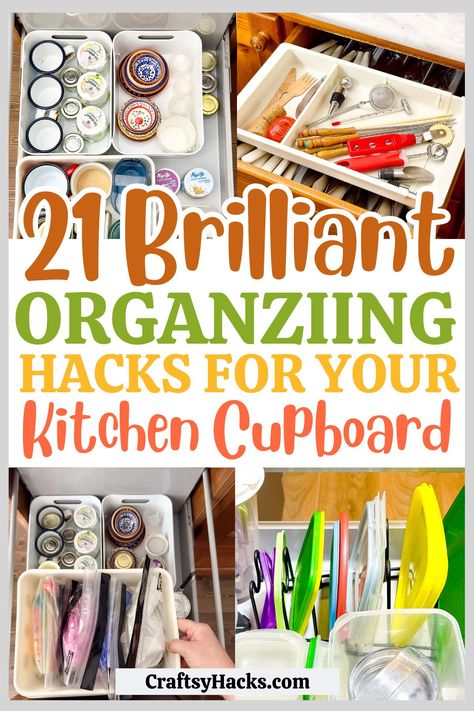 Deep Kitchen Cabinets, Measuring Spoons Organization, Kitchen Cupboard Makeover, Cupboard Makeover, Dish Organization, Kitchen Queen, Quirky Kitchen, Organized Kitchen, Cupboard Shelves