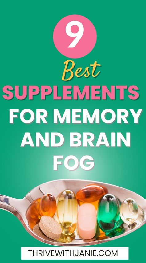 Supplements for memory and brain fog Brain Fog Supplements, Everyday Vitamins For Women, Supplements For Memory, Vitamins For Memory, Everyday Vitamins, Foods For Brain, Memory Supplements, Brain Healthy Foods, Improving Memory