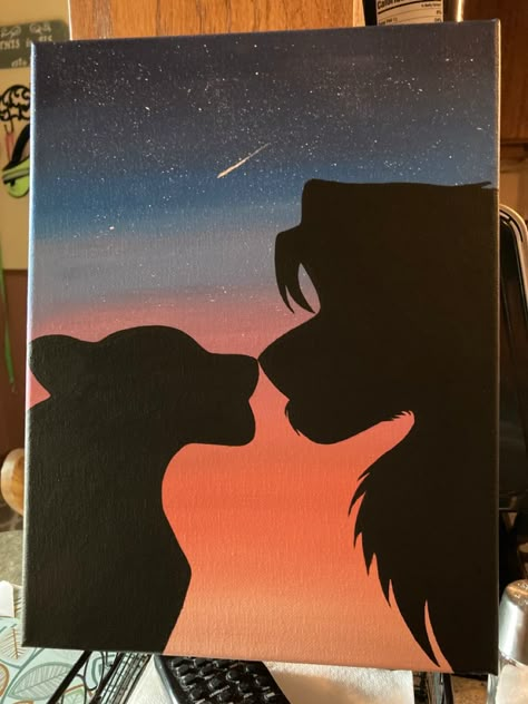 Big Canvas Painting Ideas Couple, Disney Couples Paintings, Up Movie Painting Ideas, Will You Be My Valentine Painting, Cute Paintings Couples, Canvas Disney Painting, Couples Paintings Ideas, Canvas Painting Couple Ideas, Canvas Ideas For Couples