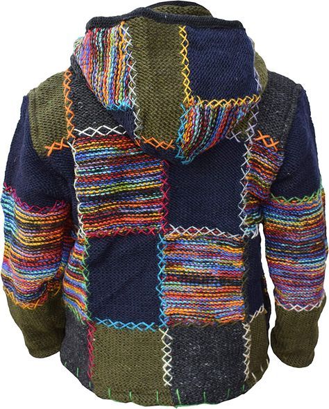 Gheri Men's Woolen Patch Kangaroo Pouch Fleece Lined Hand Knitted Winter Jacket Hoodie Neutral Patchwork Small : Amazon.co.uk: Fashion Crochet Hoodie Pattern, Easy Baby Knitting Patterns, Colorwork Knitting Patterns, Patchwork Knit, Crochet Hoodie, Mens Knit, Colorwork Knitting, Hoodie Pattern, Beginners Crochet